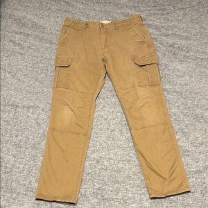 Men's Tan Stretch Slim Cargo Pants